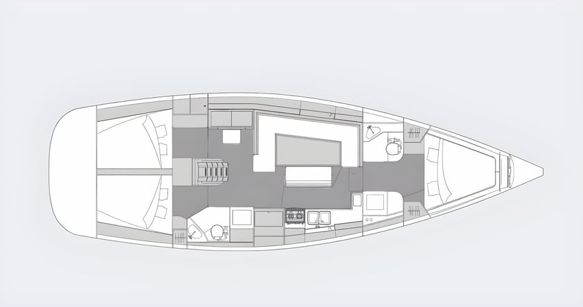 Pirovac Barca a vela cabina 3  cuccette 8  8  ospiti 13.85 m Numero dell'inserzione: #16052 2