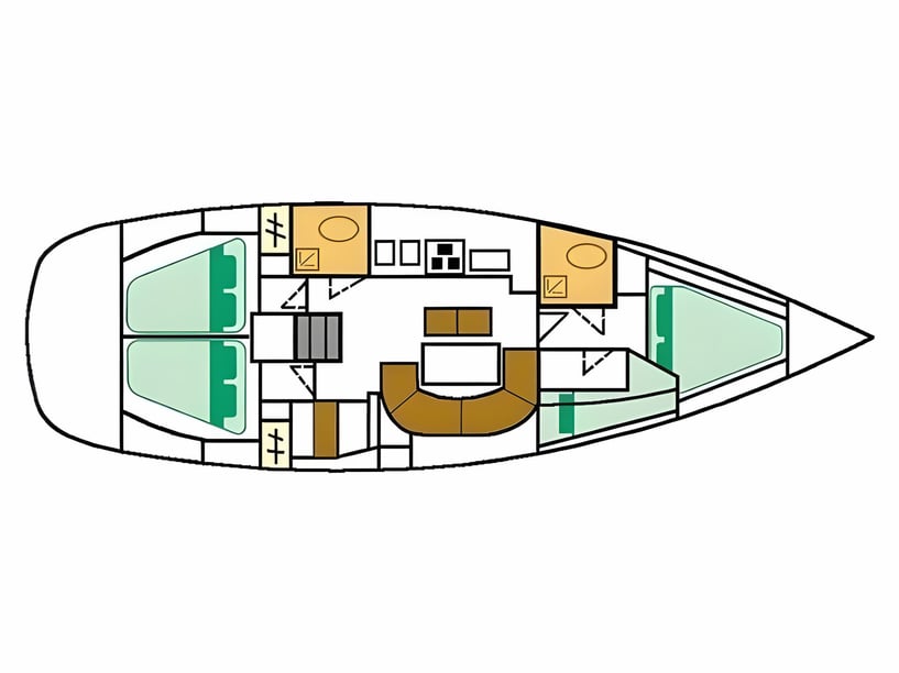 Volos Zeilboot Cabine 4  10  slaapplaatsen 10  gasten 12.71 m Lijstnummer: #16104 2