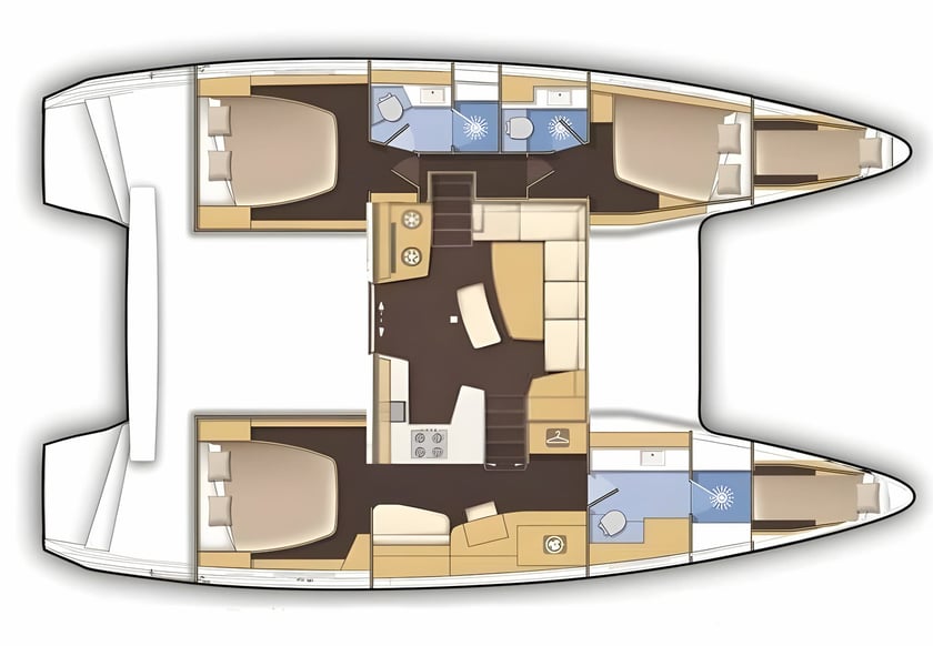 Kaštel Gomilica Catamaran 5 cabin 10 berths 10 guests 12.8 m Listing Number: #16139 2