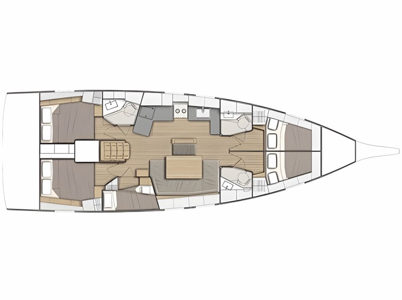 Volos Segelboot 5 Kabine 12 Liegeplätze 12 Gäste 14.9 m Nummer des Inserats: #16152 2