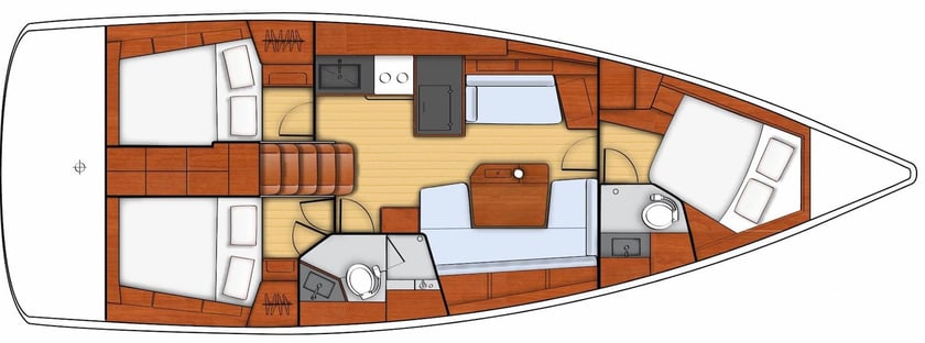 Skiathos Segelboot 3 Kabine 8 Liegeplätze 8 Gäste 12.03 m Nummer des Inserats: #16159 2