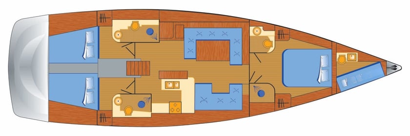 Biograd Zeilboot Cabine 4  9  slaapplaatsen 9  gasten 17.2 m Lijstnummer: #16162 2