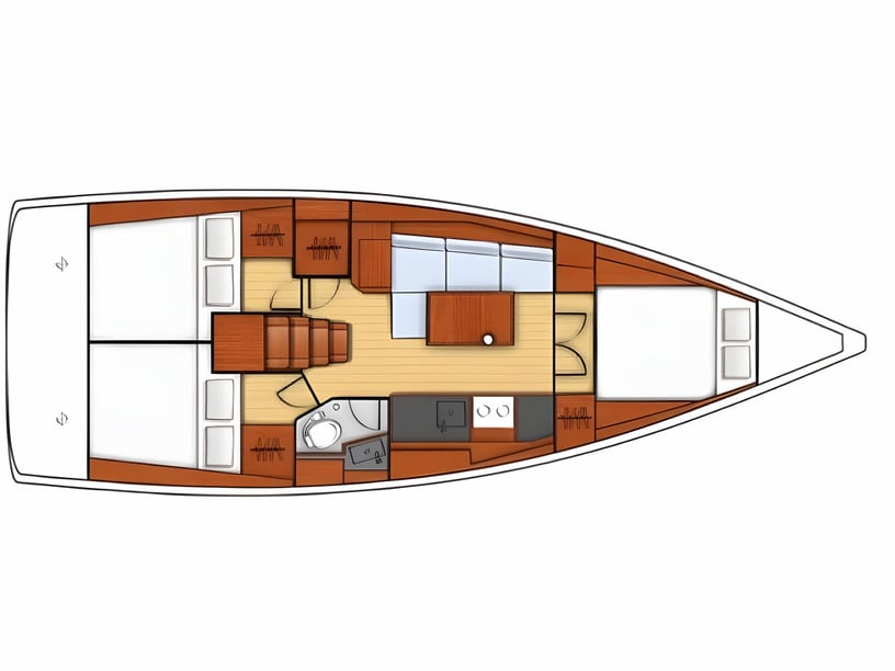 Baška Voda Barca a vela cabina 3  cuccette 7  7  ospiti 10.45 m Numero dell'inserzione: #16185 2