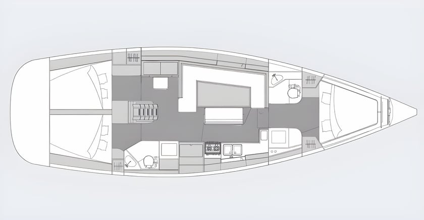 Pula Sailboat 3 cabin 8 berths 8 guests 13.85 m Listing Number: #16212 2