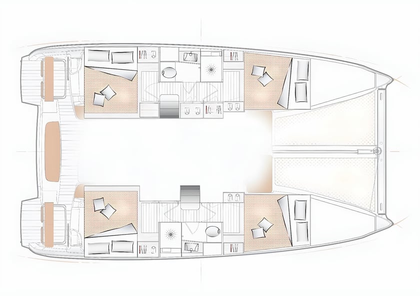 Pola Catamarano cabina 4  cuccette 8  8  ospiti 11.42 m Numero dell'inserzione: #16220 2