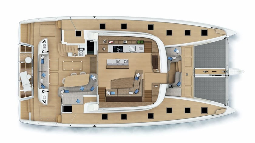 Split Catamarán Cabina 4  8  literas 8  invitados 20.55 m Número de anuncio: #16227 3