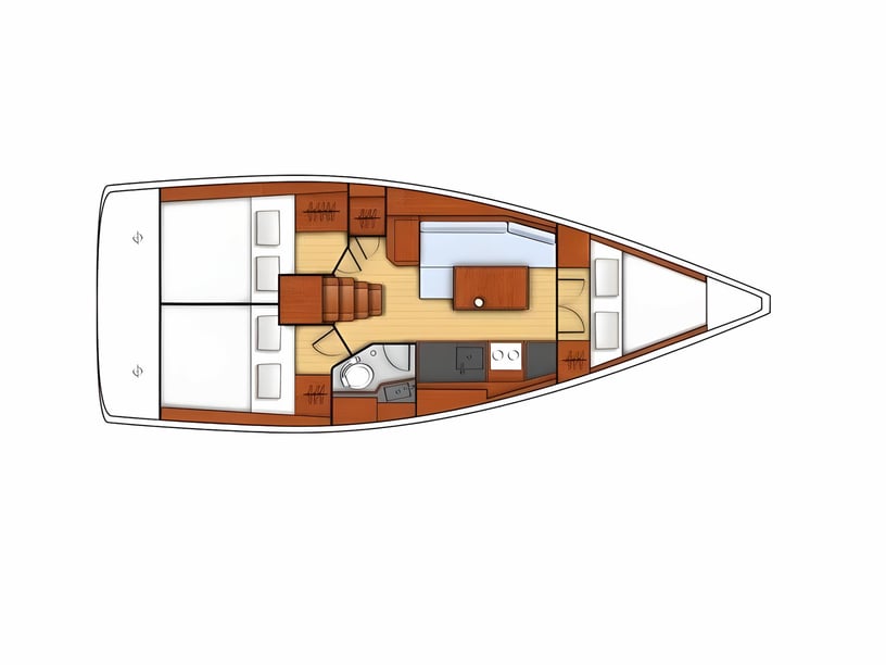 Punta Ala Zeilboot Cabine 3  8  slaapplaatsen 8  gasten 10.45 m Lijstnummer: #16236 2