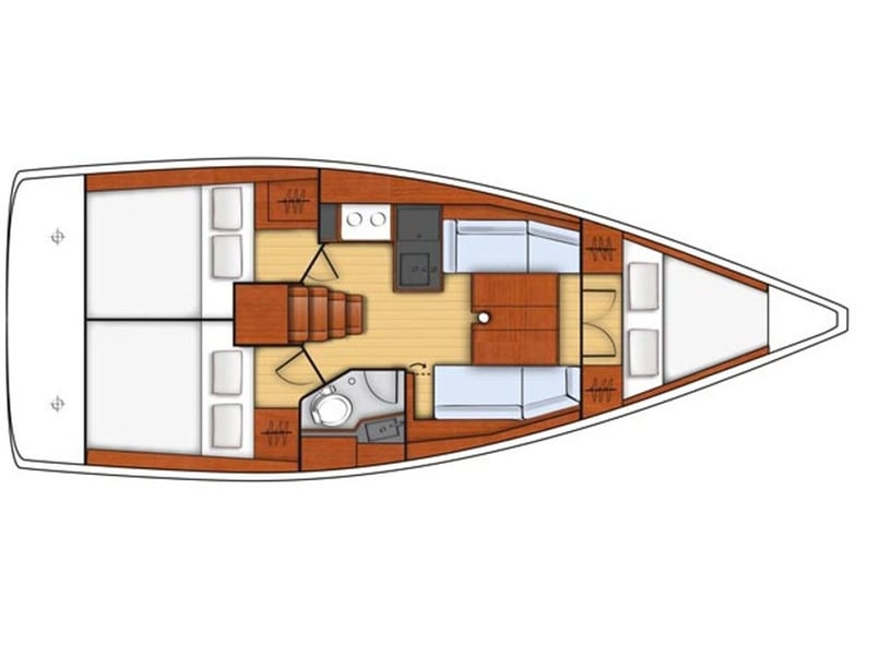 Punta Ala Zeilboot Cabine 3  8  slaapplaatsen 8  gasten 10.45 m Lijstnummer: #16236 3