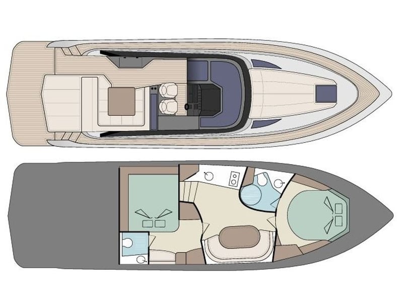 Sukosan Motorjacht Cabine 2  4  slaapplaatsen 4  gasten 13.6 m Lijstnummer: #16245 3