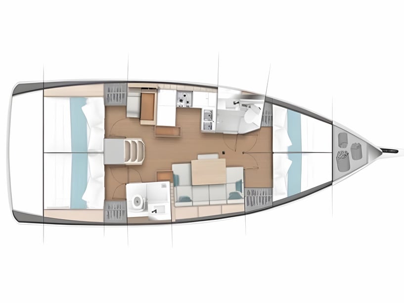 Piombino Zeilboot Cabine 4  10  slaapplaatsen 10  gasten 13.4 m Lijstnummer: #16272 2