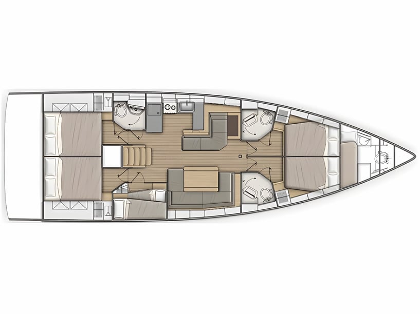 Athens Sailboat 6 cabin 12 berths 12 guests 15.94 m Listing Number: #16299 2
