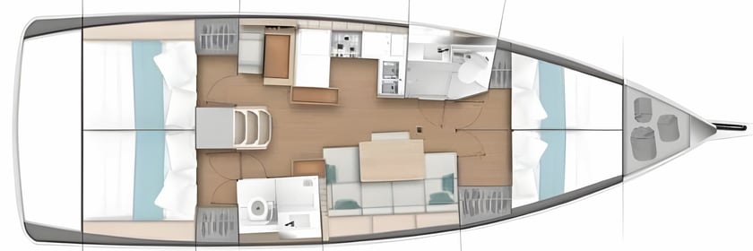 Palamós Zeilboot Cabine 4  10  slaapplaatsen 10  gasten 13 m Lijstnummer: #16331 2