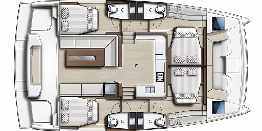 Kaštel Gomilica Catamaran Cabine 4  Couchettes 10  Invités 10  12.31 m Numéro de l'annonce: #16345 2