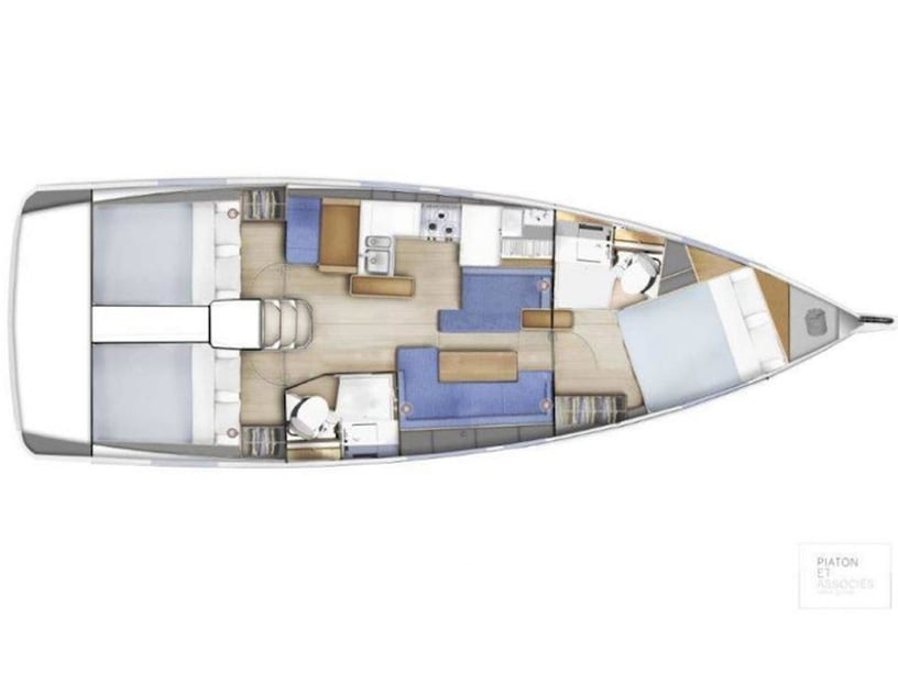 Palamos Sailboat 3 cabin 8 berths 8 guests 12.35 m Listing Number: #16383 4