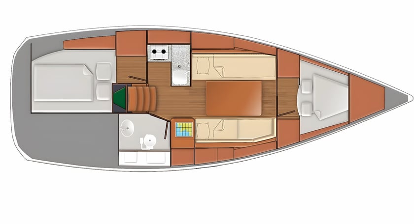 Pula Sailboat 2 cabin 6 berths 6 guests 9.8 m Listing Number: #16398 2