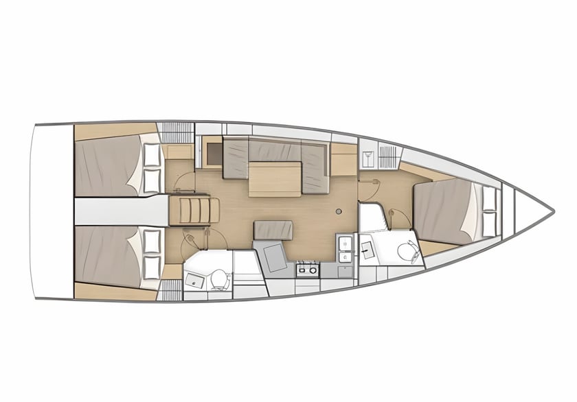 Pola Barca a vela cabina 3  cuccette 8  8  ospiti 12.8 m Numero dell'inserzione: #16400 2