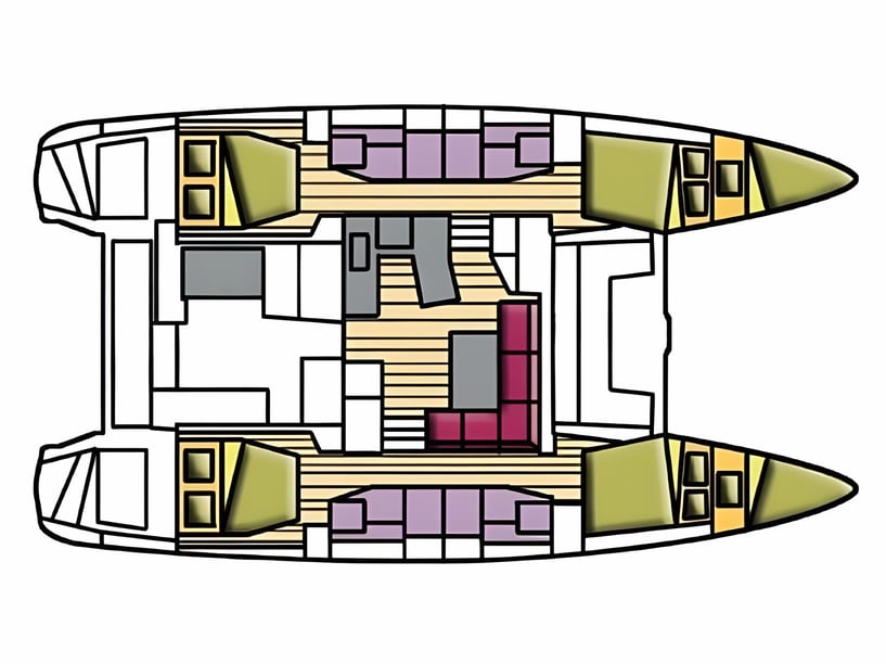 Salerne Catamaran Cabine 6  Couchettes 12  Invités 12  12.8 m Numéro de l'annonce: #16421 2