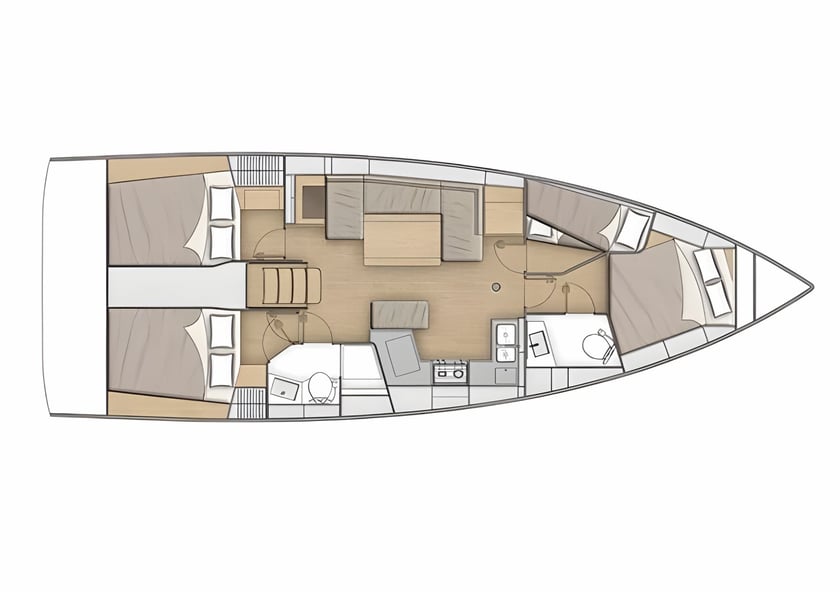 Castiglioncello Zeilboot Cabine 4  10  slaapplaatsen 10  gasten 12.43 m Lijstnummer: #16422 2