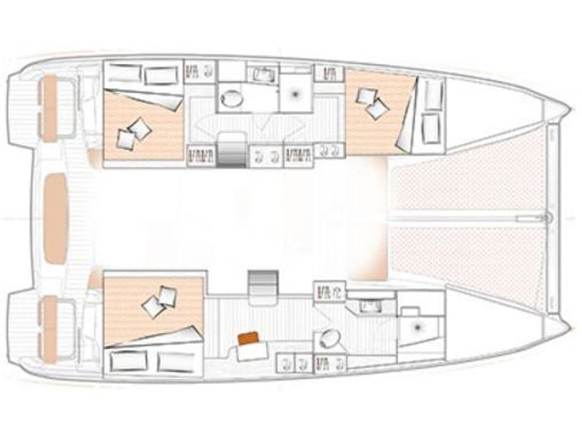 Tourlos Catamaran 5 cabin 8 berths 8 guests 11.33 m Listing Number: #16498 4