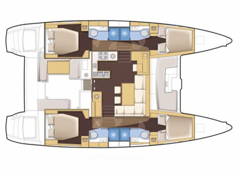 Bormes-les-Mimosas Catamaran Cabine 6  Couchettes 10  Invités 10  12.94 m Numéro de l'annonce: #16570 3