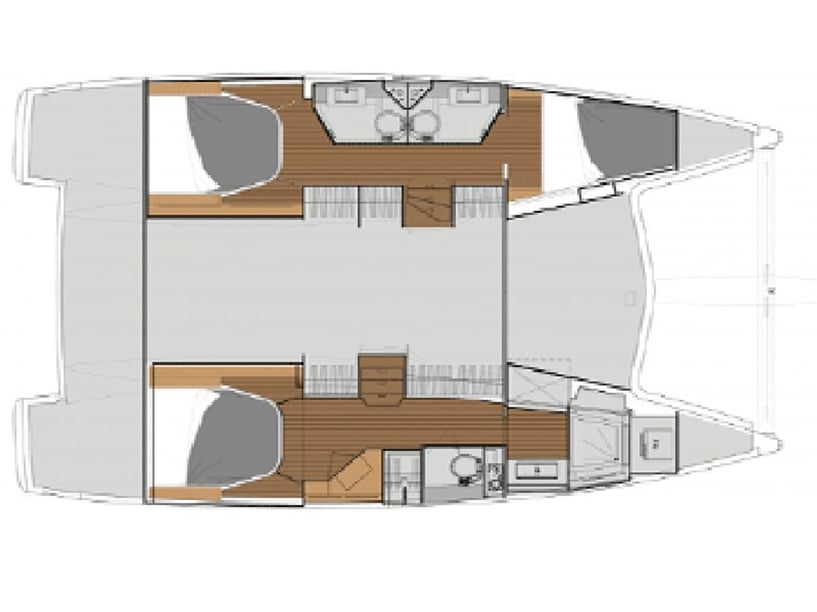 Bormes-les-Mimosas Catamaran Cabine 4  Couchettes 10  Invités 10  11.73 m Numéro de l'annonce: #16620 3