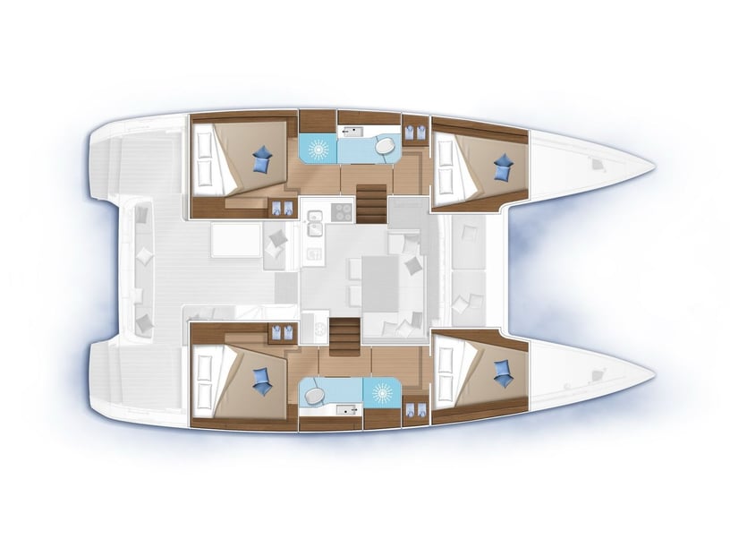 Bormes-les-Mimosas Catamaran Cabine 4  Couchettes 10  Invités 10  11.74 m Numéro de l'annonce: #16633 3