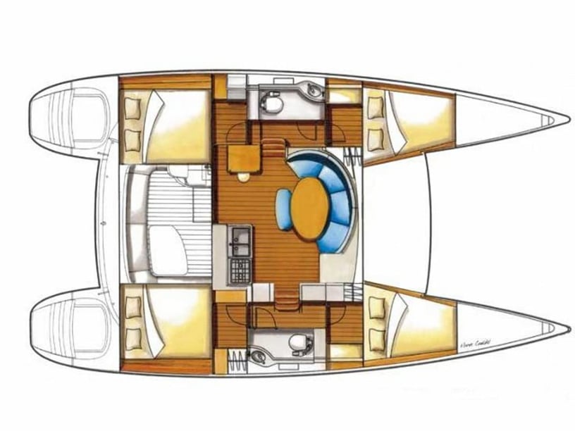 Paros Catamaran 4 cabin 10 berths 10 guests 11.58 m Listing Number: #16639 3