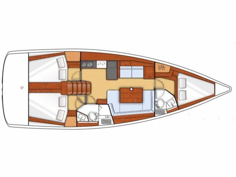 Ligia Sailboat 3 cabin 8 berths 8 guests 12.5 m Listing Number: #16642 3