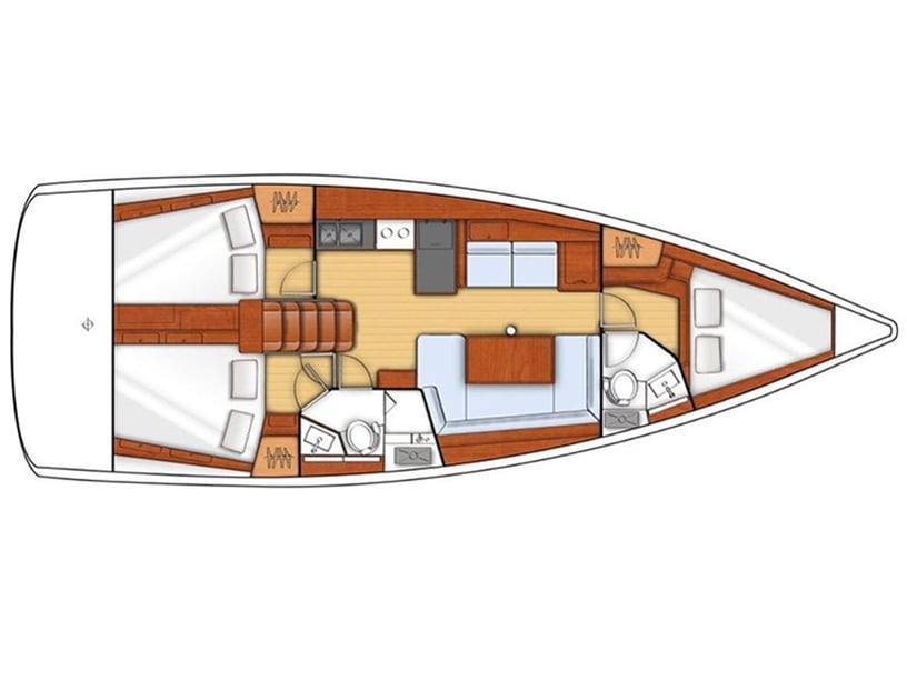 Punta Ala Zeilboot Cabine 3  8  slaapplaatsen 8  gasten 10.45 m Lijstnummer: #16684 3