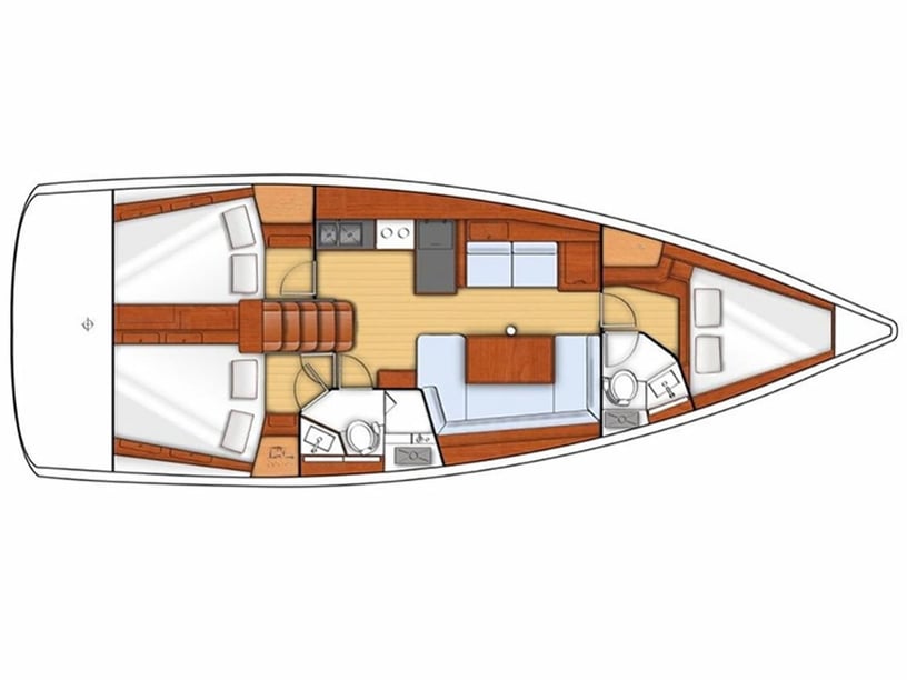 Punta Ala Yelkenli 3 kabin Konaklama 8 kişi Seyir 8 kişi 10.45 m İlan No: #16684 3