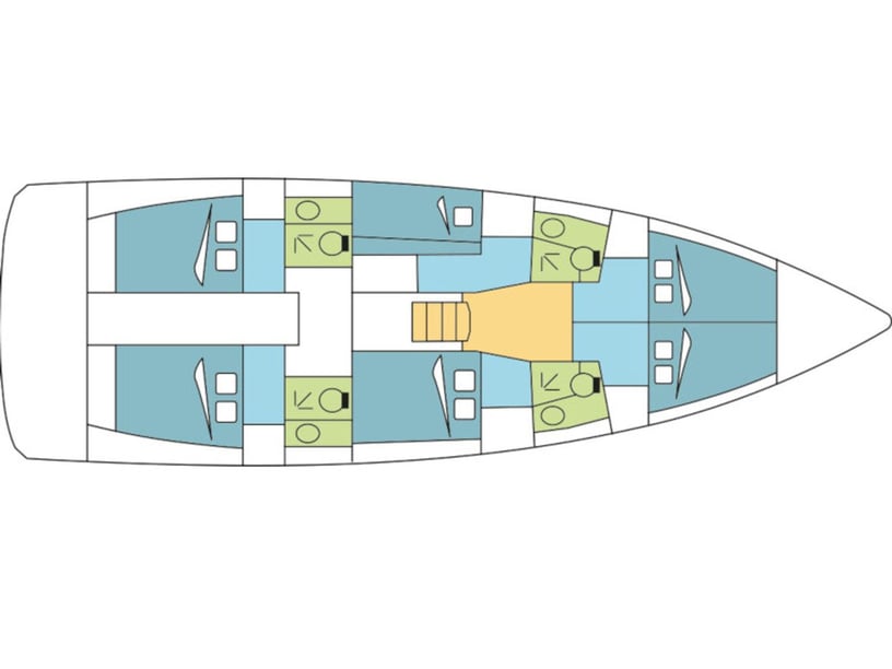 Punta Ala Zeilboot Cabine 7  12  slaapplaatsen 12  gasten 14 m Lijstnummer: #16685 3