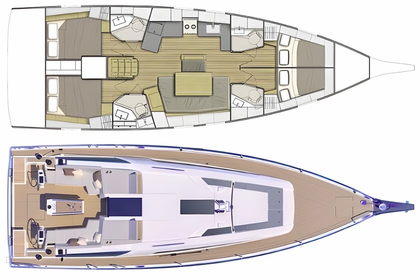 Preveza Zeilboot Cabine 4  10  slaapplaatsen 10  gasten 14.6 m Lijstnummer: #16755 2