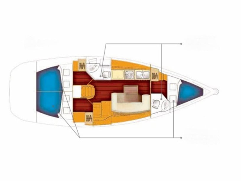 Yerseke Barca a vela cabina 3  cuccette 7  7  ospiti 11.97 m Numero dell'inserzione: #16767 3