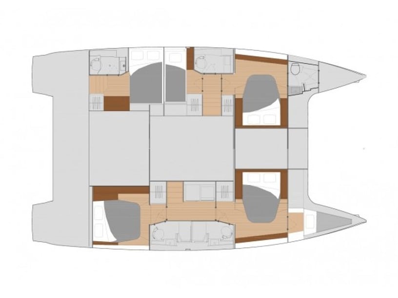 Seget Donji Catamaran 6 cabin 12 berths 12 guests 13.94 m Listing Number: #16783 2