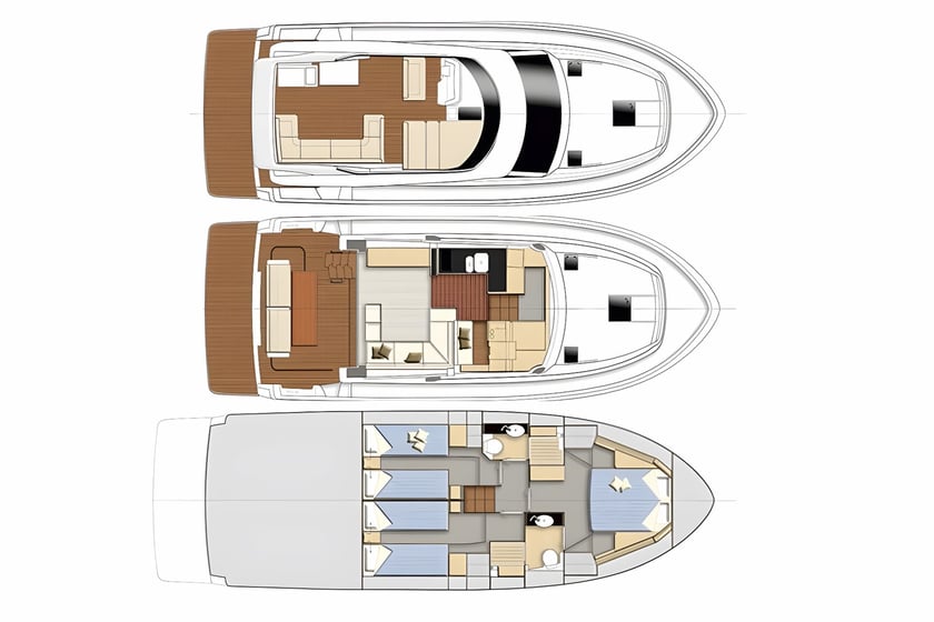 Sibenik Motorboot Cabine 3  6  slaapplaatsen 6  gasten 13.6 m Lijstnummer: #16793 2