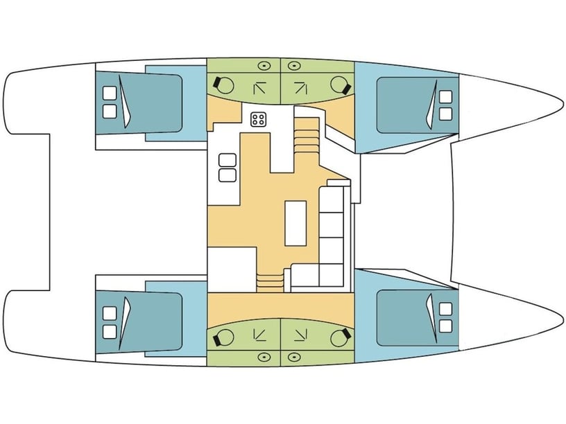 Primošten Catamaran 4 cabin 8 berths 8 guests 13.45 m Listing Number: #16796 3