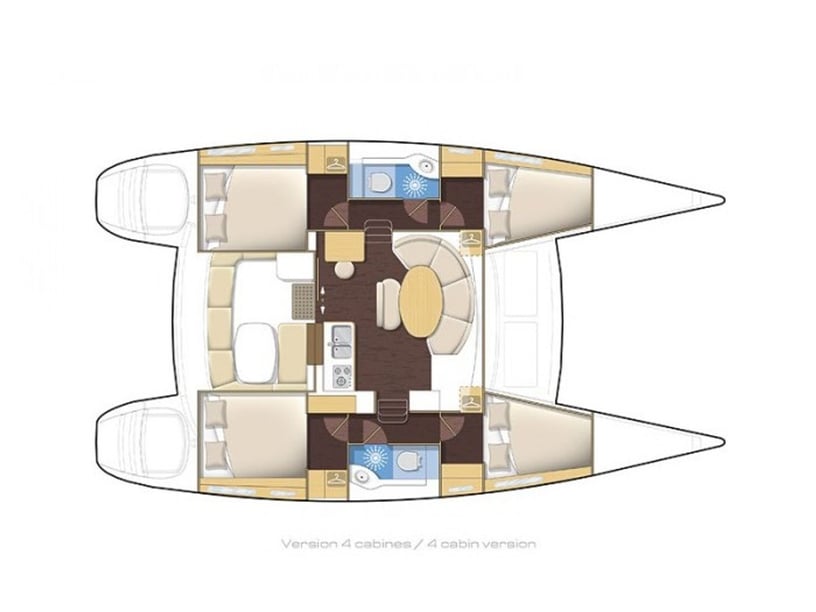 Roma Catamarán Cabina 4  11  literas 10  invitados 11.55 m Número de anuncio: #16814 3