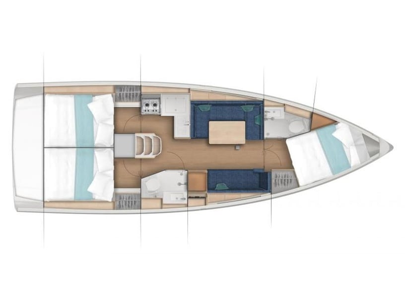 San Vincenzo Yelkenli 3 kabin Konaklama 6 kişi Seyir 6 kişi 11.75 m İlan No: #16847 5