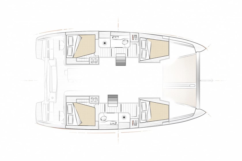 Zadar Catamaran 5 cabin 11 berths 11 guests 11.73 m Listing Number: #16859 2