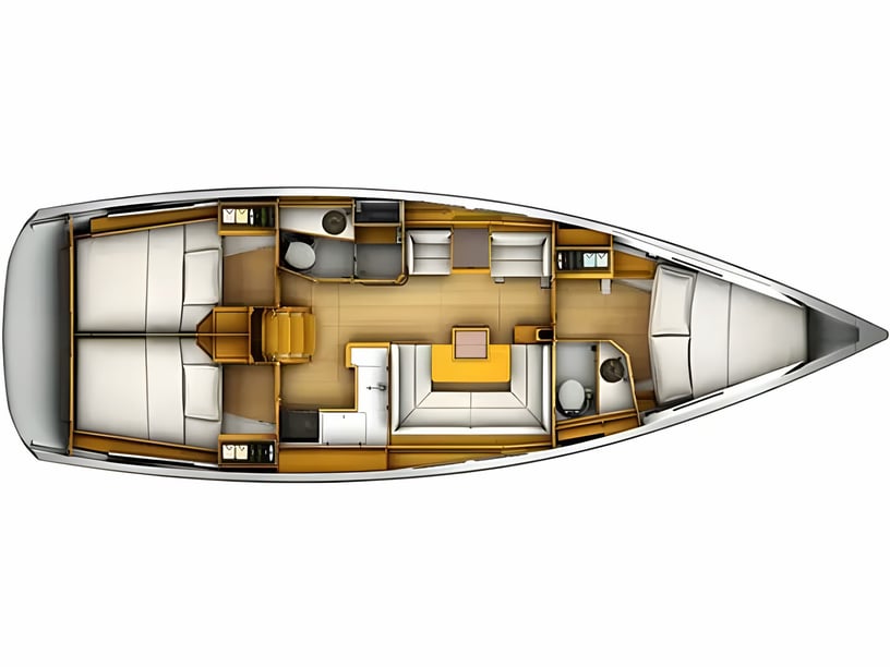 Rhodes Barca a vela cabina 3  cuccette 8  8  ospiti 12.34 m Numero dell'inserzione: #16966 2