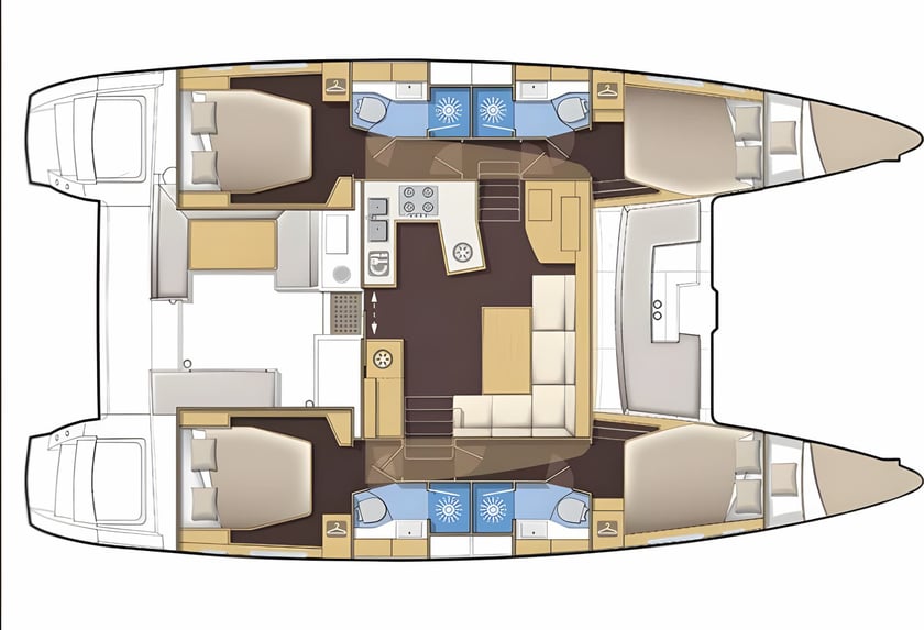 Palma di Maiorca Catamarano cabina 4  cuccette 10  10  ospiti 14 m Numero dell'inserzione: #16991 2