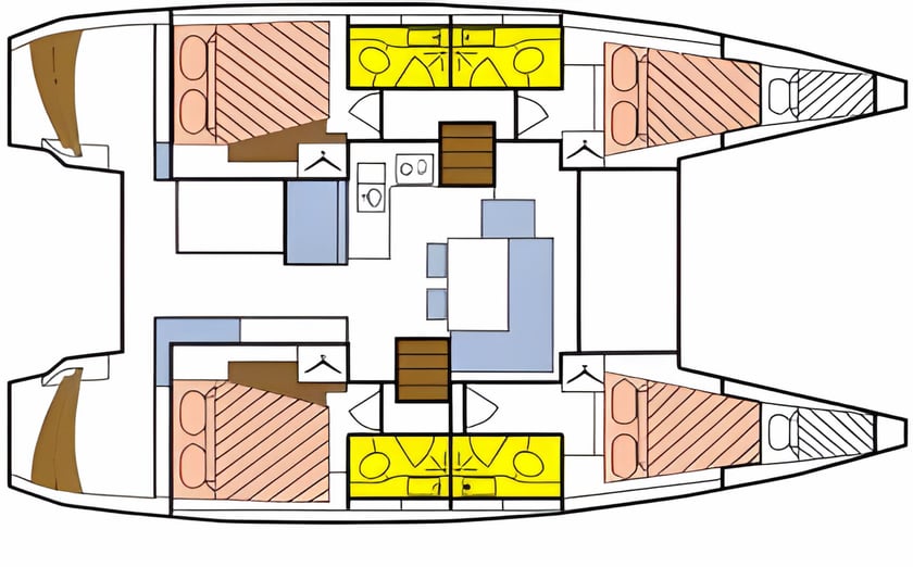 Martinique Catamaran Cabine 6  10  slaapplaatsen 10  gasten 11.74 m Lijstnummer: #17094 2