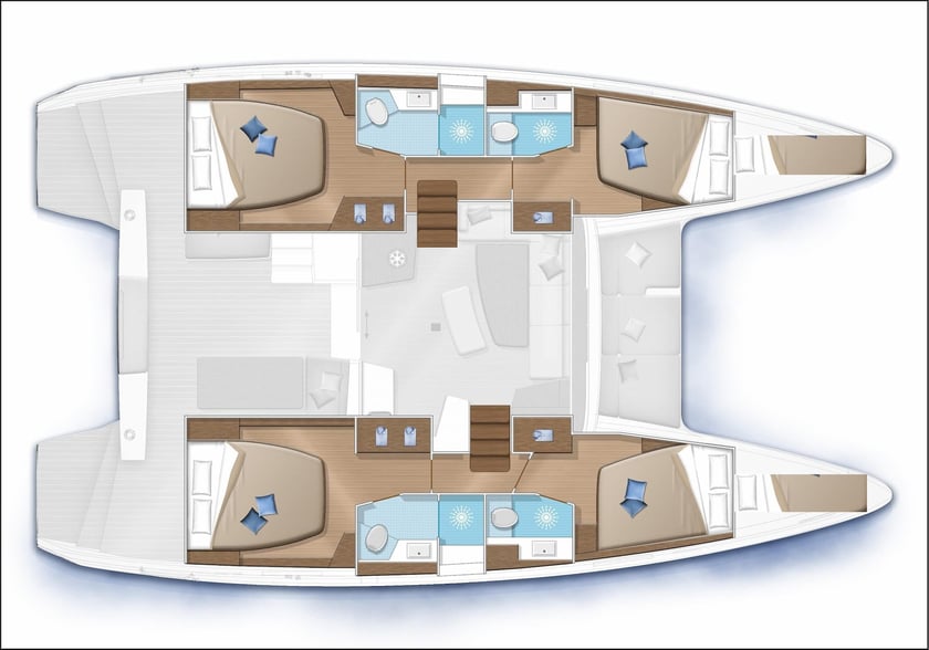 Skradin Catamaran 6 cabin 10 berths 10 guests 12.8 m Listing Number: #17223 2