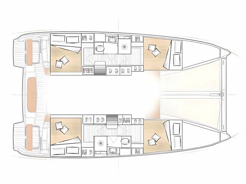 Skradin Catamaran 6 cabin 10 berths 10 guests 11.42 m Listing Number: #17252 2