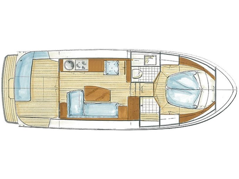 Mirow Motoryacht 1 Kabine 2 Liegeplätze 2 Gäste 9.7 m Nummer des Inserats: #17305 3