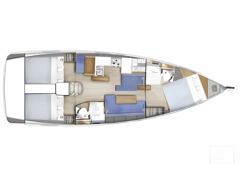 Gouvia Sailboat 3 cabin 8 berths 8 guests 12.35 m Listing Number: #17326 2