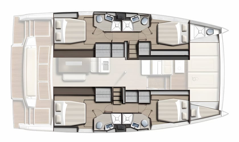 Zadar Catamaran 5 cabin 11 berths 11 guests 14.28 m Listing Number: #17339 2