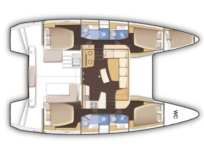Paros Catamarán Cabina 4  10  literas 10  invitados 12.94 m Número de anuncio: #17387 3