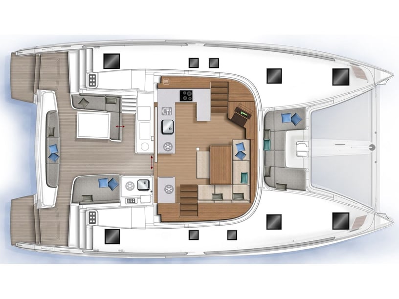 Roma Catamarán Cabina 4  12  literas 12  invitados 13.99 m Número de anuncio: #17453 3