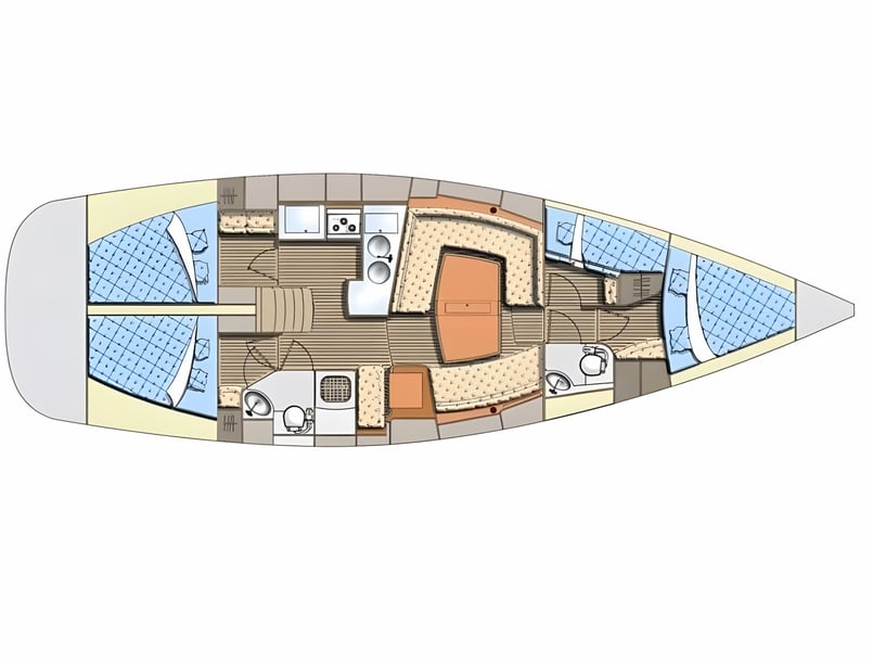 Biograd Zeilboot Cabine 4  10  slaapplaatsen 10  gasten 13 m Lijstnummer: #17456 2